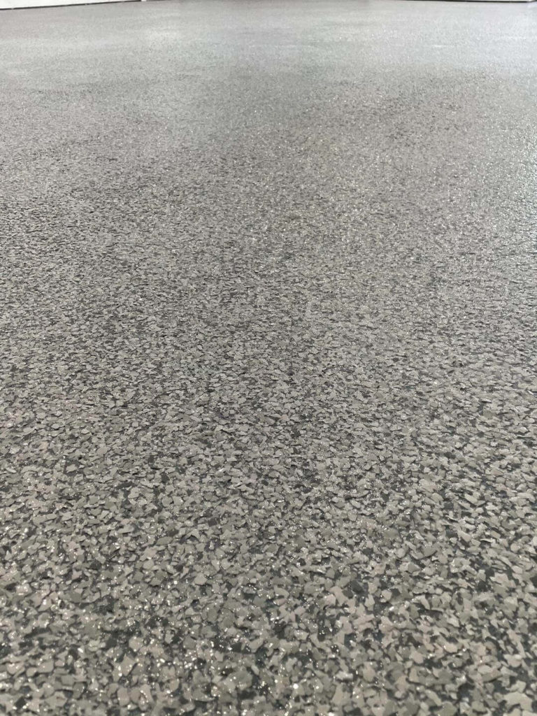 Close up photo of garage floor
