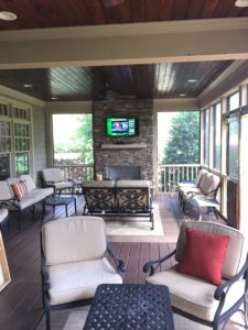 Backyard sitting area