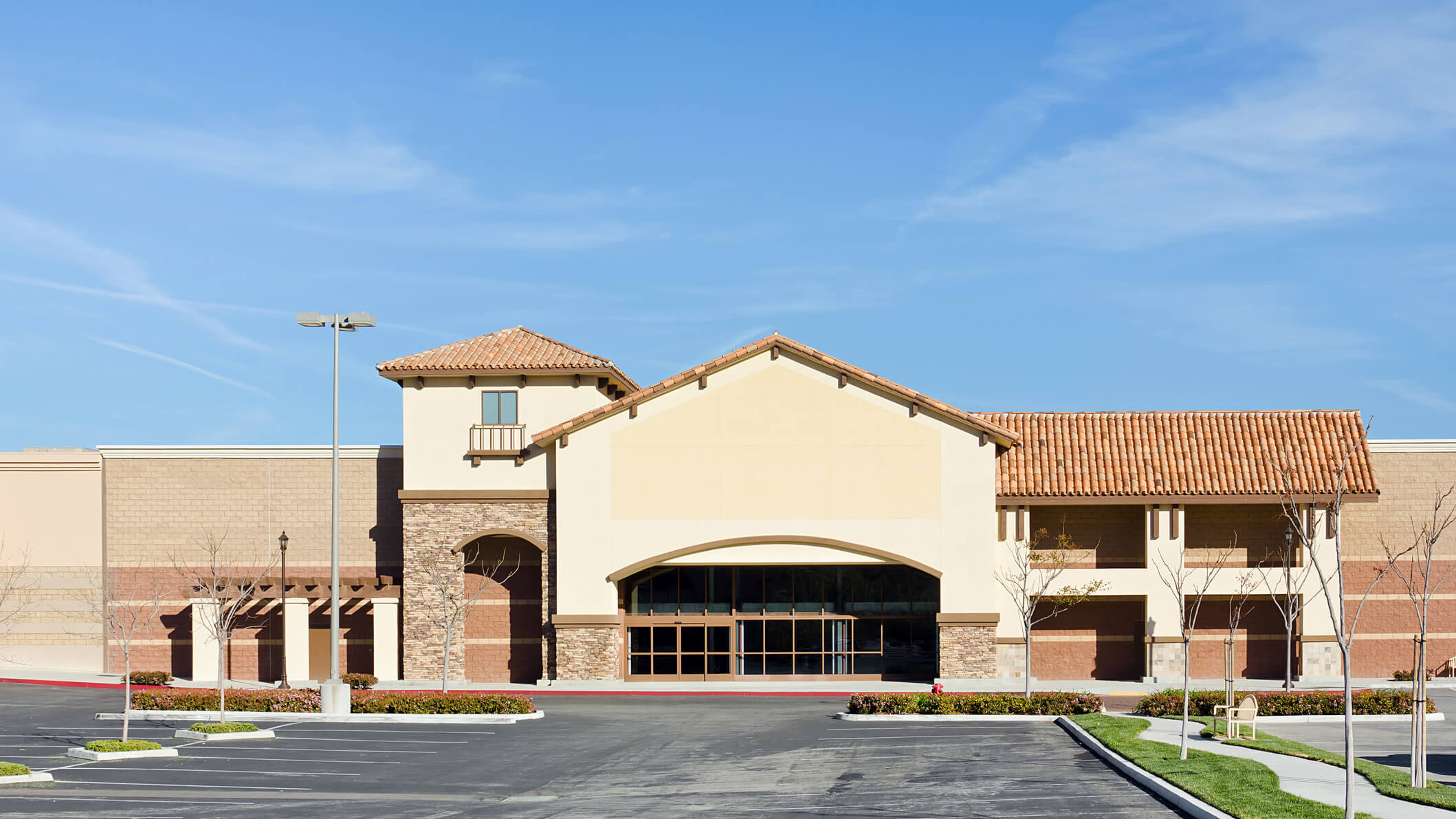 Photo of empty parking lot